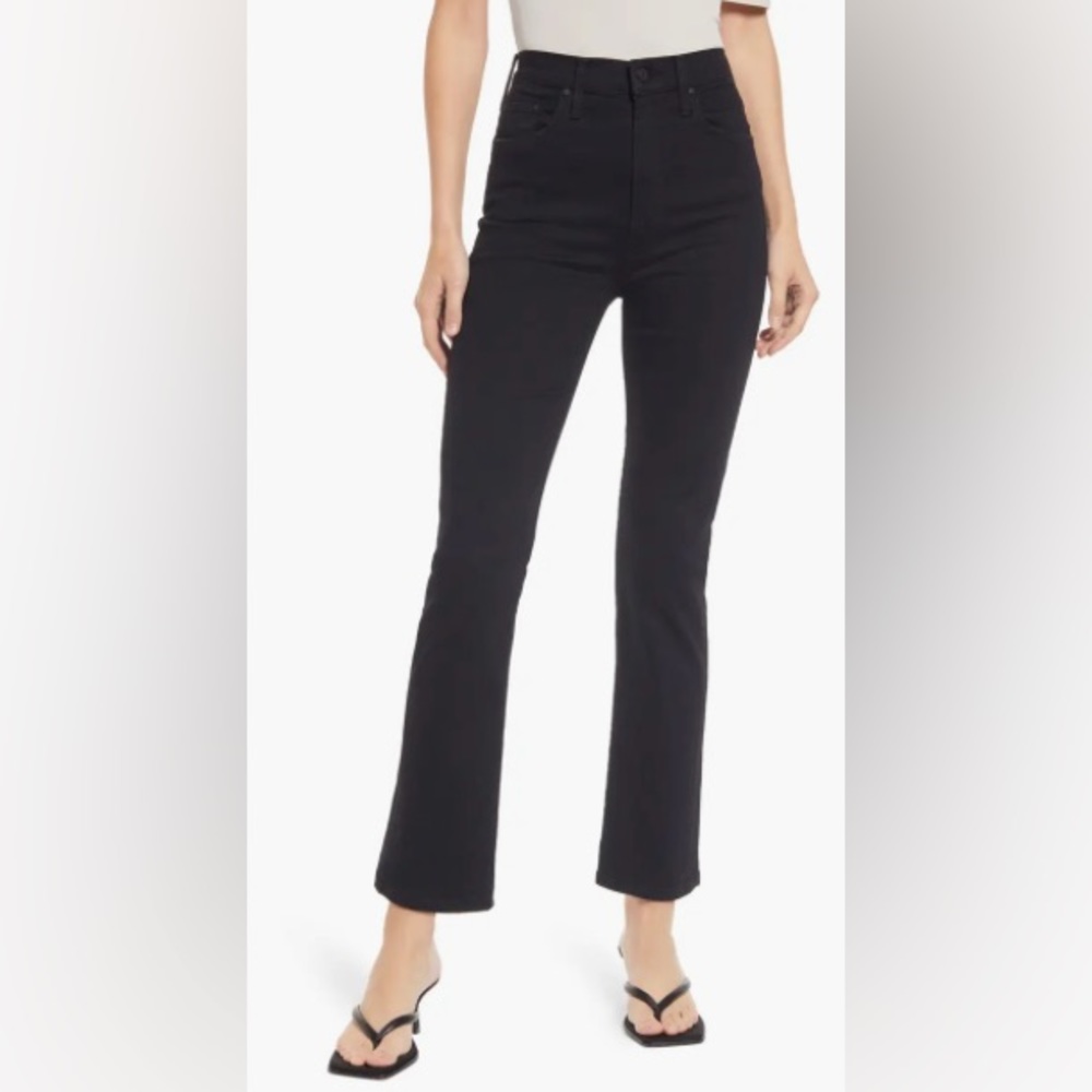 MOTHER The Rambler High Waist Rider Ankle Jeans in Not Guilty